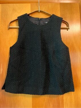 Madewell Black Bouclé Sleeveless Shell Top